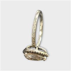 PANDORA Sterling Silver Sparkling Teardrop Halo Ring Size 7.5